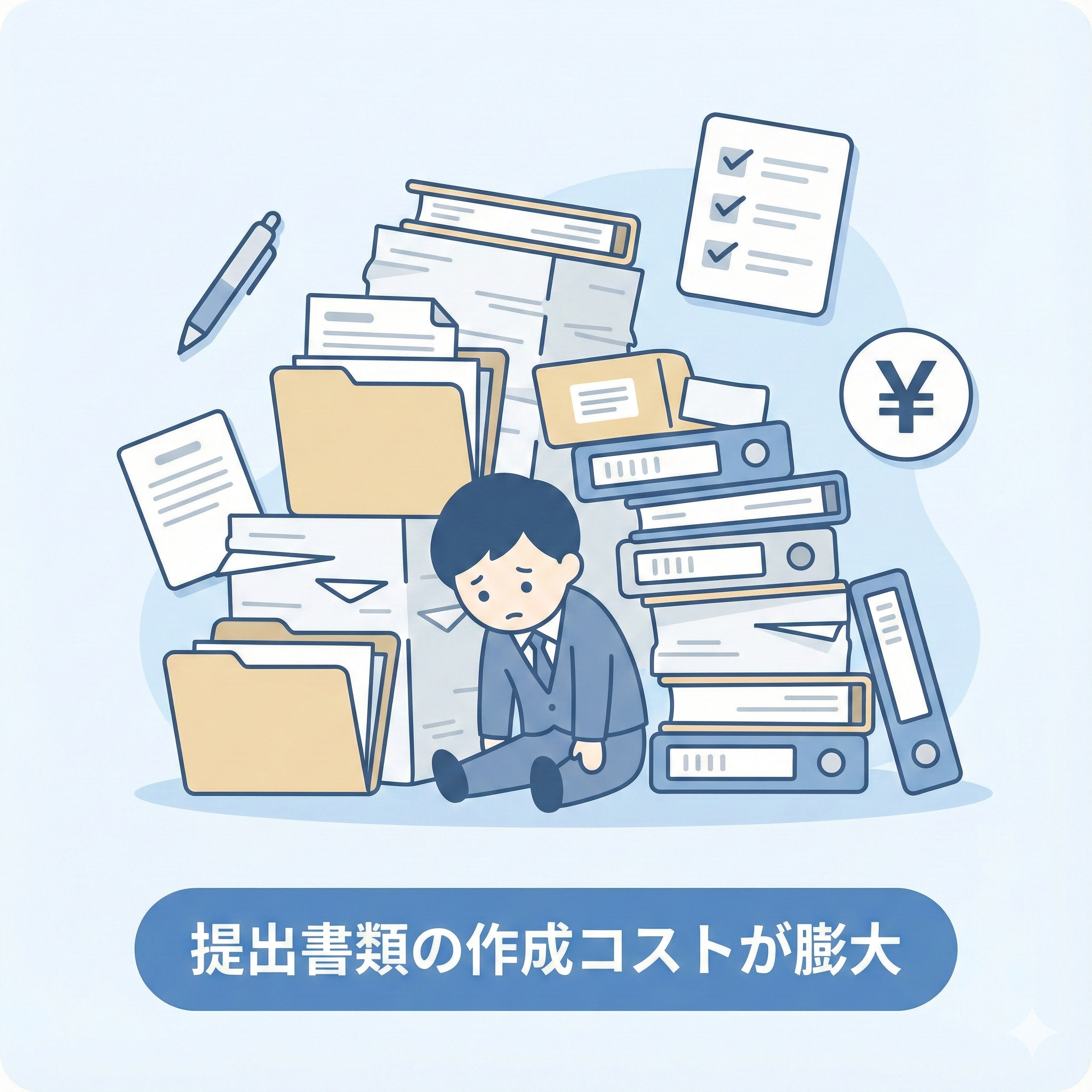 提出書類の作成コストが膨大